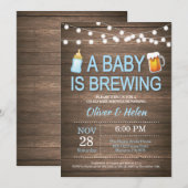 Un bébé brasse Baby shower Invitation (Devant / Derrière)