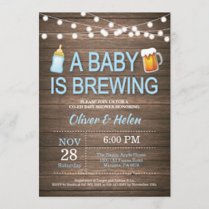 Un bébé brasse Baby shower Invitation
