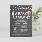 Un bébé brasse Baby shower Invitation (Debout devant)