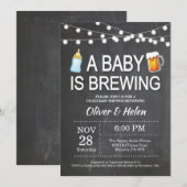 Un bébé brasse Baby shower Invitation (Devant / Derrière)