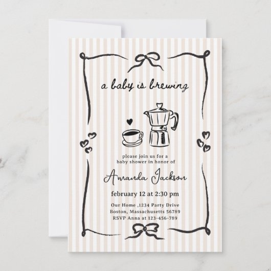 Un bébé brasse Baby shower Invitation (Devant)