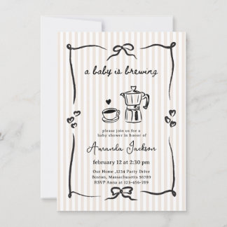 Un bébé brasse Baby shower Invitation