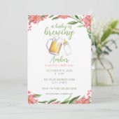 Un bébé brasse Baby shower Invitation fille (Debout devant)