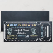 Un bébé brasse des Baby showers Invitations de bil (Devant / Derrière)