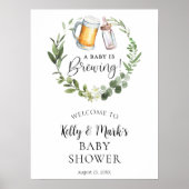 Un bébé brasse des couples Baby shower Affiche de (Devant)