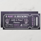 Un bébé brasse des invitations de billet de baby (Devant / Derrière)