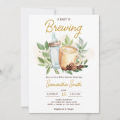 Un bébé brasse du café Baby shower Invitation (Devant)