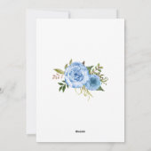 Un bébé brasse du thé baby shower bleu invitation (Dos)