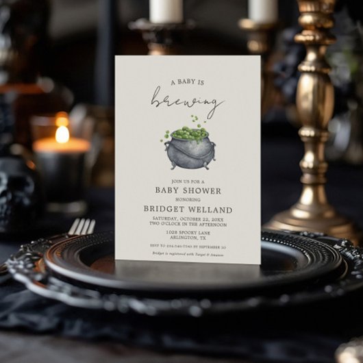 Un bébé brasse l'Halloween | Invitation