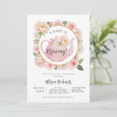 Un Bébé brasse Tea Party Invitation de douche (Debout devant)