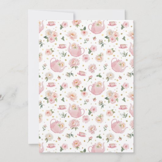 Un Bébé brasse Tea Party Invitation de douche (Dos)