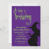 Un bébé brasse une carte d'invitation à la douche (Devant)