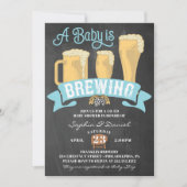 Un bébé brasse une invitation au Baby shower (Devant)