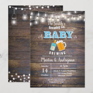 Un bébé brasse une invitation Boy BaByQ invitation