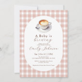 Un bébé brasse une invitation de Baby shower (Devant)
