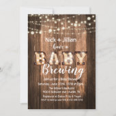 Un bébé brasse une invitation de Baby shower (Devant)