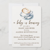 Un bébé brasse une invitation de Baby shower (Devant)