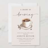 Un bébé brasse une invitation de Baby shower (Devant)