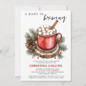 Un bébé brasse une simple invitation au Baby showe (Devant)