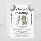 Un Bébé Brèche Couples Baby shower Invitation (Devant)