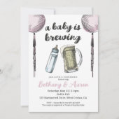 Un Bébé Brèche Couples Baby shower Invitation (Devant)