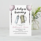 Un Bébé Brèche Couples Baby shower Invitation (Debout devant)