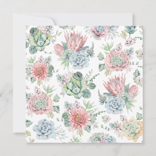 Un bébé doux fille désert Cactus Douche Invitation (Dos)