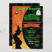 Un bébé est en train de brasser ! Invitation Baby  (Devant / Derrière)