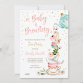 Un bébé est en train de brasser Invitation Tea Par (Devant)