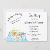 Un bébé est en train de brasser Invitation Tea Par (Devant)