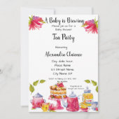 Un bébé est en train de brasser Invitation Tea Par (Devant)