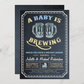 "Un bébé est en train de brasser" Invitations de d (Devant / Derrière)