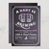 "Un bébé est en train de brasser" Invitations de d (Devant / Derrière)