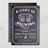 "Un bébé est en train de brasser" Invitations de d (Devant / Derrière)