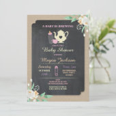 UN BÉBÉ RAFRAÎCHE UN Invitation À Thé Rose Douche (Debout devant)