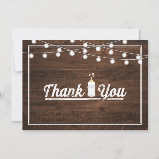 Un bébé rustique brasse du Merci de Baby shower (Devant)