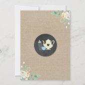 Un bébé se prépare Invitation théière Baby Shower  (Dos)