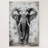 un bel éléphant comme puzzle (Vertical)