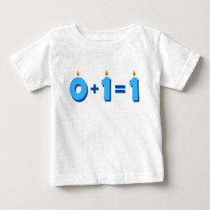 Un bleu 1er anniversaire bébé garçon T-shirt