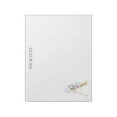 Un Bloc-notes personnalisé monogramme floral (Tourné)