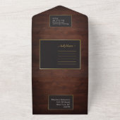 Un Bois rustique Tab tout en une invitation (Dehors)