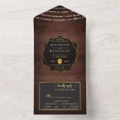 Un Bois rustique Tab tout en une invitation (À l'intérieur)