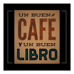 Un Bon Café et Un Bon Livre affiche