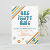 Un bon gars Retro Boy première invitation annivers (Debout devant)