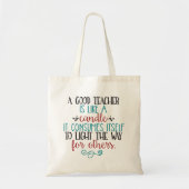 Un bon sac fourre-tout à citation de professeur (Devant)
