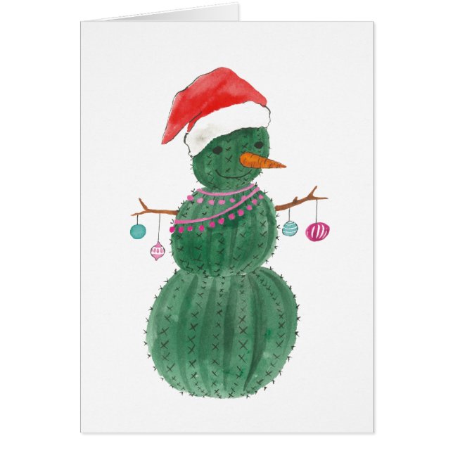 Un bonhomme de neige de Noël très cactus (Devant)
