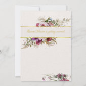 Un Bouquet romantique Invitation de nuptiale (Dos)