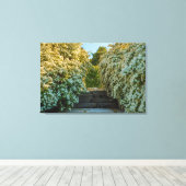 un buisson de fleurs d'araignée blanche sur toile (Insitu (Plancher de Bois))