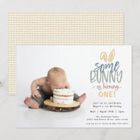 Un Bunny Anniversaire Fête Photo Invitation