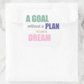 Un but sans plan est juste un autocollant rêveur (Sac)